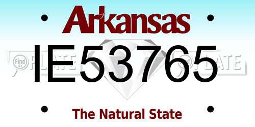 IE53765 Arkansas License Plate