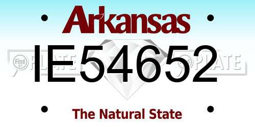 IE54652 Arkansas License Plate