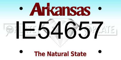 IE54657 Arkansas License Plate