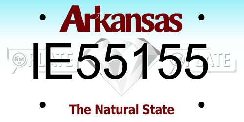 IE55155 Arkansas License Plate