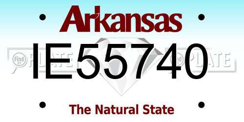 IE55740 Arkansas License Plate