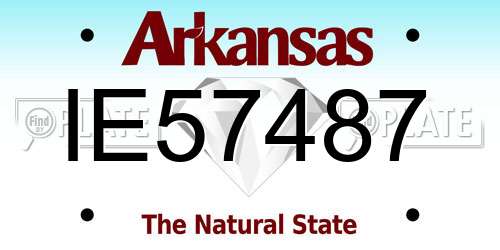 IE57487 Arkansas License Plate