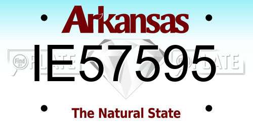 IE57595 Arkansas License Plate