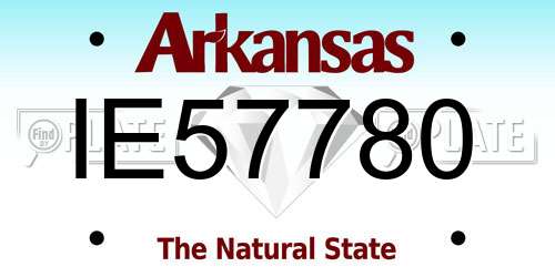 IE57780 Arkansas License Plate
