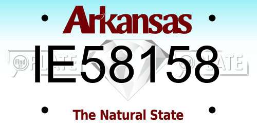 IE58158 Arkansas License Plate