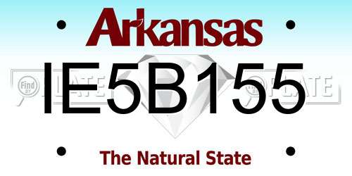 IE5B155 Arkansas License Plate