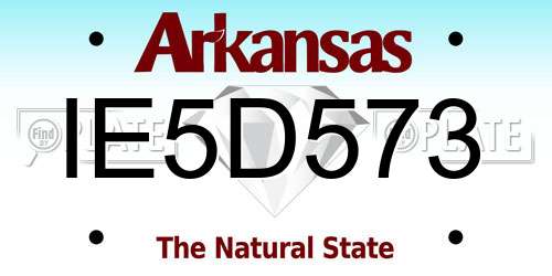 IE5D573 Arkansas License Plate