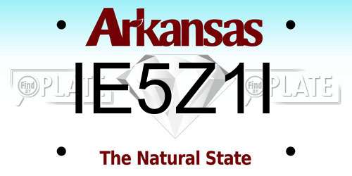IE5Z1I Arkansas License Plate