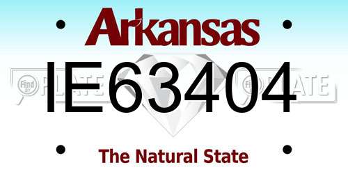 IE63404 Arkansas License Plate