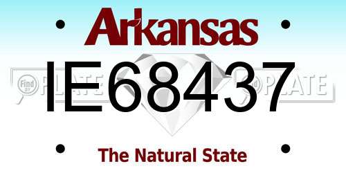 IE68437 Arkansas License Plate