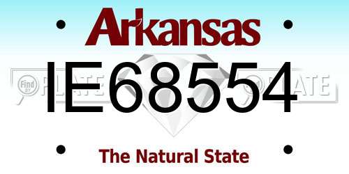IE68554 Arkansas License Plate