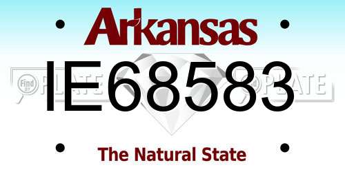 IE68583 Arkansas License Plate
