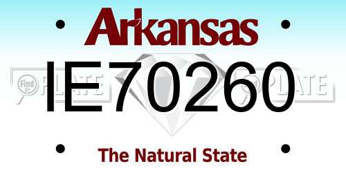 IE70260 Arkansas License Plate