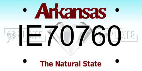 IE70760 Arkansas License Plate