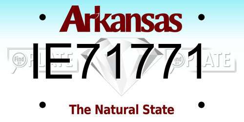 IE71771 Arkansas License Plate