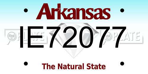 IE72077 Arkansas License Plate