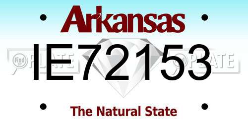 IE72153 Arkansas License Plate