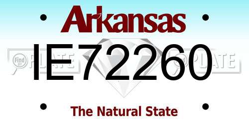 IE72260 Arkansas License Plate