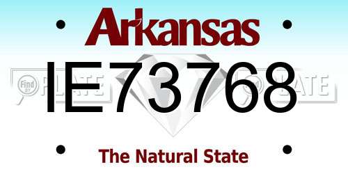 IE73768 Arkansas License Plate