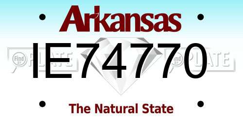 IE74770 Arkansas License Plate
