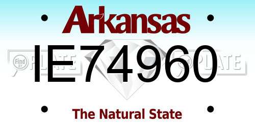 IE74960 Arkansas License Plate