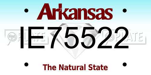 IE75522 Arkansas License Plate