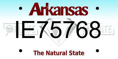 IE75768 Arkansas License Plate