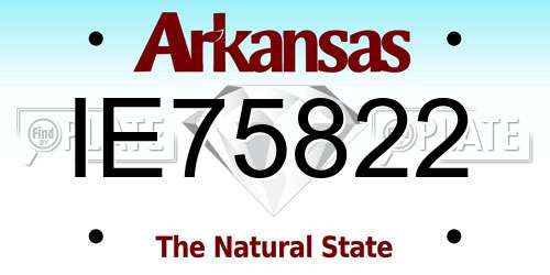 IE75822 Arkansas License Plate
