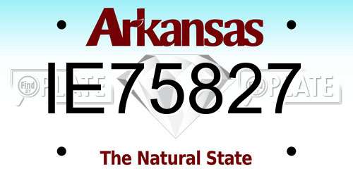 IE75827 Arkansas License Plate