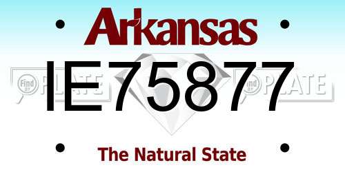 IE75877 Arkansas License Plate