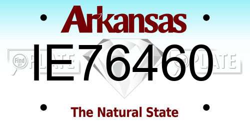 IE76460 Arkansas License Plate
