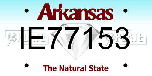 IE77153 Arkansas License Plate
