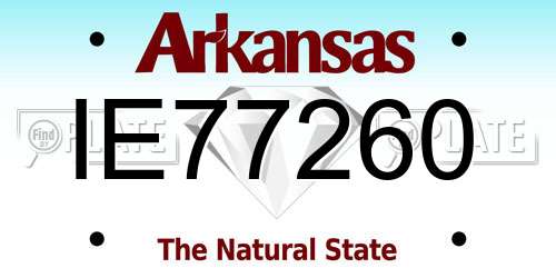 IE77260 Arkansas License Plate