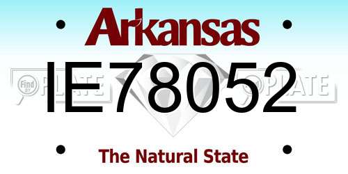 IE78052 Arkansas License Plate