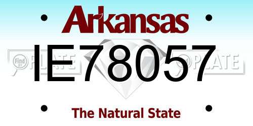 IE78057 Arkansas License Plate