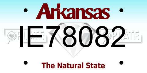 IE78082 Arkansas License Plate