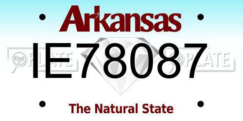 IE78087 Arkansas License Plate