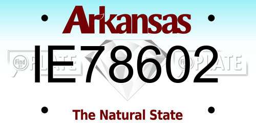 IE78602 Arkansas License Plate