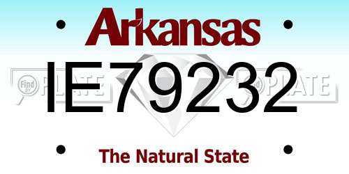 IE79232 Arkansas License Plate
