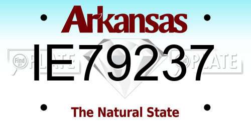 IE79237 Arkansas License Plate