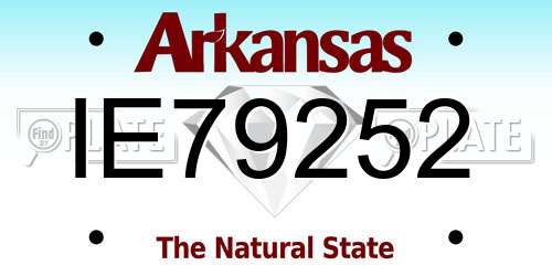 IE79252 Arkansas License Plate