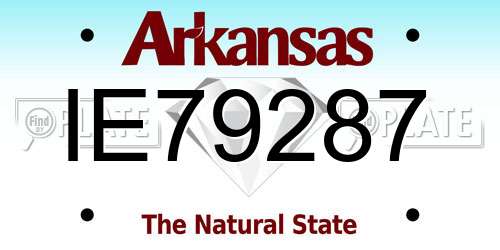 IE79287 Arkansas License Plate