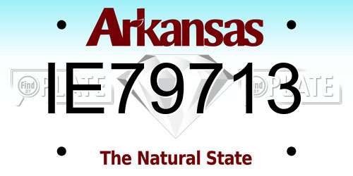 IE79713 Arkansas License Plate