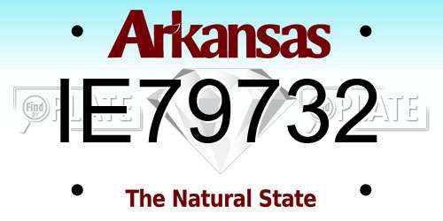 IE79732 Arkansas License Plate