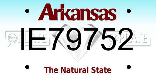 IE79752 Arkansas License Plate