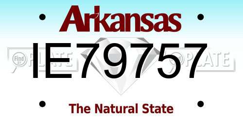 IE79757 Arkansas License Plate