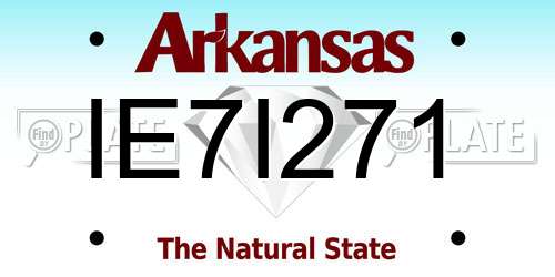 IE7I271 Arkansas License Plate