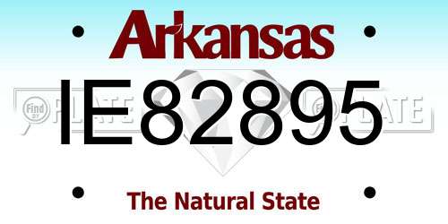 IE82895 Arkansas License Plate