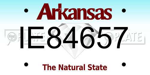 IE84657 Arkansas License Plate