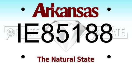 IE85188 Arkansas License Plate